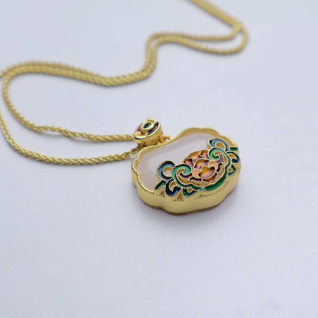 Enamel Long - Life Lock Necklace: A Timeless Choice for Glazed Treasures, Cultural Heritage, and Mind - Body Protection