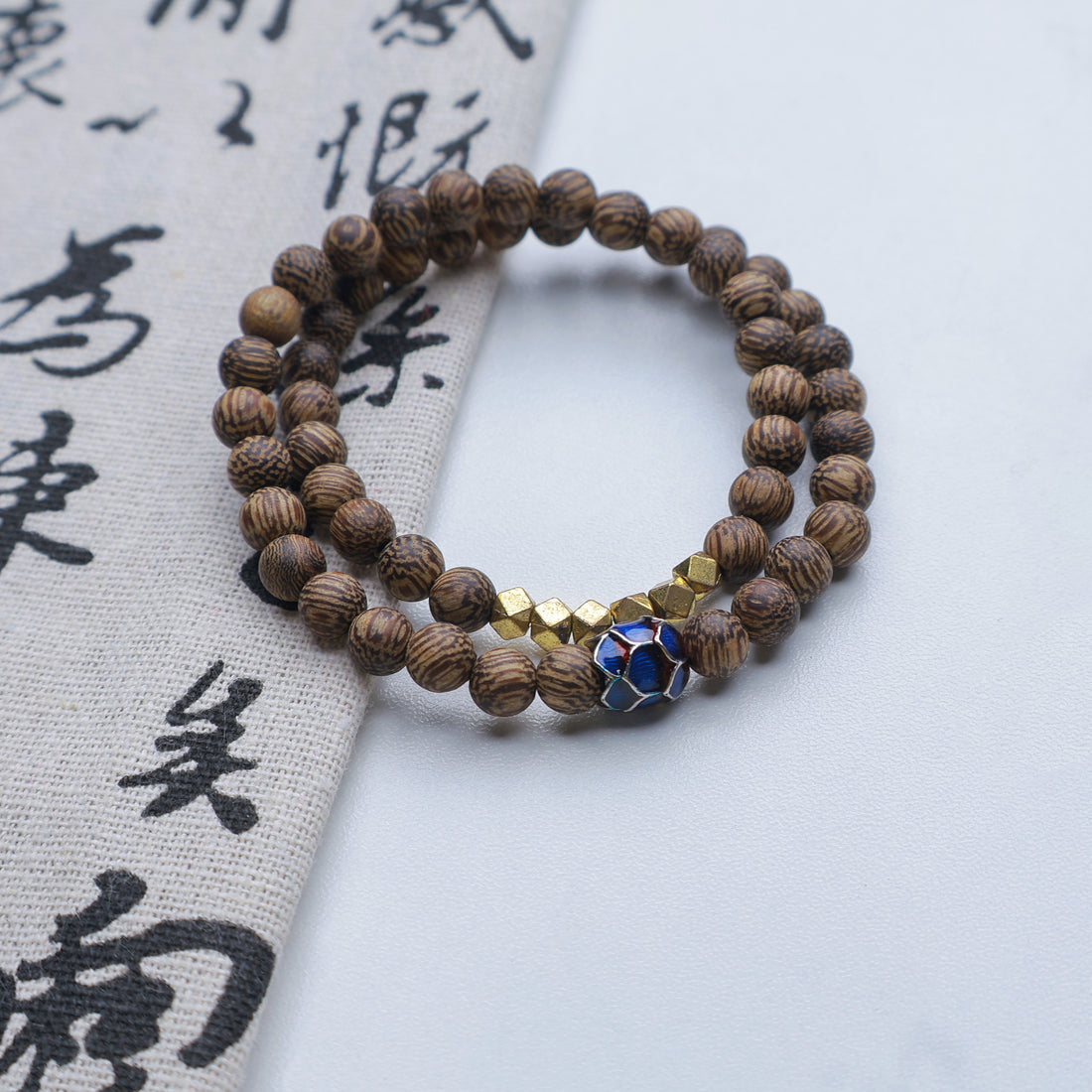 New Chinese-Style Natural Sandalwood Bead Bracelet